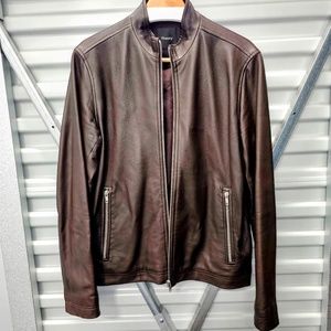 Theory Mens Brown leather Jacket